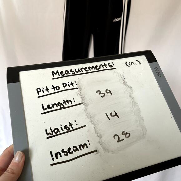 Adidas black and white casual athletic pants zipper pocket women's size medium - Picture 5 of 8